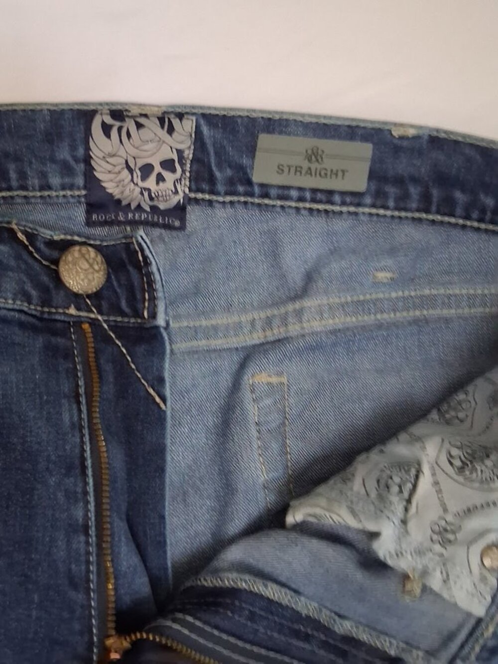 Rock & Republic Neil Men’s Straight Jeans 36x30 Dark Wash Stretch Denim - Picture 4 of 9